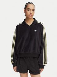 Adidas Bluza Terry Towel KD1402 Czarny Oversize. Czarne bluzy damskie Adidas, m, bez wzorów, z bawełny, bez ramiączek, bez kaptura. Za 237.99 zł.