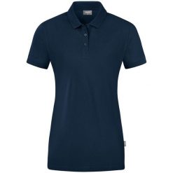 Damska koszulka polo Jako Polo Doubletex. Niebieskie bluzki damskie Jako, bez wzorów, sportowe, bez kołnierzyka, bez ramiączek. Za 219.50 zł.