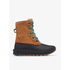 Buty zimowe damskie Columbia Moritza Shield Omni-Heat. Brązowe obuwie trekkingowe damskie Columbia, bez zapięcia. Za 373.99 zł.