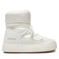 Śniegowce Moon Boot. Białe śniegowce damskie Moon Boot, z nylonu, bez zapięcia. Za 899.99 zł.