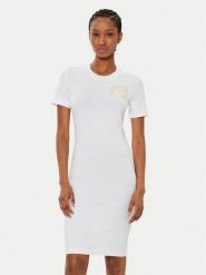 Versace Jeans Couture Sukienka codzienna 78HAOT00 Biały Slim Fit. Białe sukienki damskie Versace Jeans Couture, na co dzień, xxs, bez wzorów, z bawełny, bez kołnierzyka, bez ramiączek, proste. Za 299.99 zł.
