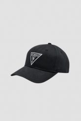 GUESS Czarna czapka Basket Cap. Czarne czapki damskie Guess, z aplikacjami. W wyprzedaży za 77.99 zł.