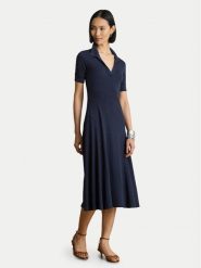 LAUREN RALPH LAUREN Sukienka codzienna 200P14037001 Granatowy Regular Fit. Niebieskie sukienki damskie Lauren Ralph Lauren, na co dzień, l, bez wzorów, z bawełny, bez kołnierzyka, bez ramiączek, proste. Za 859.99 zł.