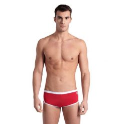 Szorty Kąpielowe Arena Icons Swim Low Waist Short. Czerwone kąpielówki męskie ARENA, m, bez wzorów, z materiału. Za 91.55 zł.