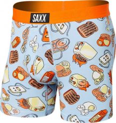 SAXX Bokserki męskie szybkoschnące SAXX VIBE Boxer Brief - toster - błękitne S. Niebieskie bokserki męskie Saxx, bez wzorów. Za 103.99 zł.