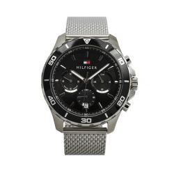 Zegarek Tommy Hilfiger. Szare zegarki męskie Tommy Hilfiger, bez wzorów, srebrne. Za 679.99 zł.