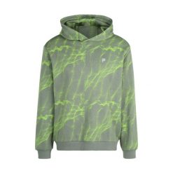 Bluza męska FILA Redford AOP Hoody. Zielone bluzy męskie Fila, m, bez wzorów, casualowe, bez ramiączek, bez kaptura. Za 189.99 zł.