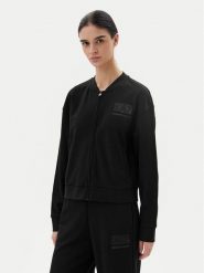 EA7 Emporio Armani Bluza 7W000178 AF12473 UC001 Czarny Regular Fit. Czarne bluzy damskie EA7 Emporio Armani, l, bez wzorów, z bawełny, bez ramiączek, bez kaptura. Za 359.99 zł.