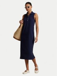 Polo Ralph Lauren Sukienka codzienna 211968292002 Granatowy Regular Fit. Niebieskie sukienki damskie Polo Ralph Lauren, na co dzień, s, bez wzorów, z bawełny, bez kołnierzyka, bez ramiączek, proste. Za 730.99 zł.