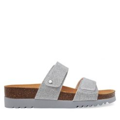 Klapki Scholl. Szare klapki damskie Scholl, bez wzorów, bez obcasa, bez zapięcia. Za 169.99 zł.