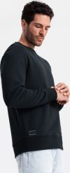 Ombre Nierozpinana męska bawełniana dresowa bluza BASIC czarna V9 OM-SSBN-0159 XXL. Czarne bluzy męskie Ombre, m, bez wzorów, z bawełny, bez ramiączek, bez kaptura. Za 139.99 zł.