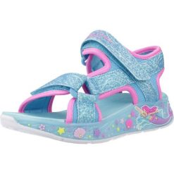 Sandały SKECHERS LIGHTS MERMAID DR Niebieski. Niebieskie sandały męskie Skechers, na lato, bez wzorów, z tkaniny, bez zapięcia. Za 214.99 zł.