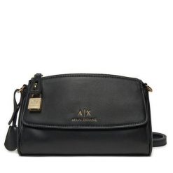 Torebka Armani Exchange. Czarne listonoszki damskie Armani Exchange, bez wzorów, bez dodatków. Za 419.99 zł.