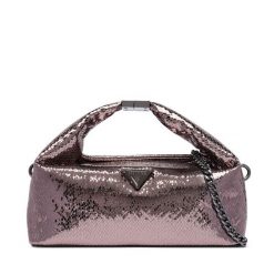 Torebka Guess. Szare torebki wizytowe damskie Guess, z aplikacjami, bez dodatków. Za 544.99 zł.