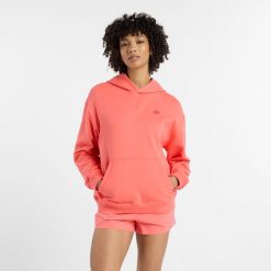 Bluza damska New Balance WT41537DTR – pomarańczowa. Brązowe bluzy damskie New Balance, xs, bez wzorów, z bawełny, klasyczne, bez ramiączek, bez kaptura. Za 169.99 zł.