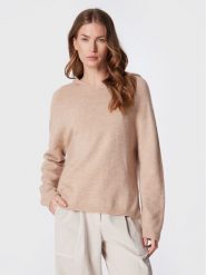 Peserico Easy Sweter M99873F07 I9470 Beżowy Regular Fit. Brązowe swetry nierozpinane damskie Peserico Easy, m, bez wzorów, z wełny, bez kołnierzyka, bez ramiączek. W wyprzedaży za 1,099.00 zł.