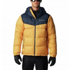 Kurtka Puchowa Zimowa Męska Columbia Iceline Ridge Jacket. Żółte kurtki sportowe męskie Columbia, na zimę, m, bez wzorów, z puchu, bez kaptura, narciarskie. W wyprzedaży za 743.05 zł.