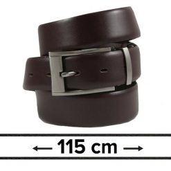 Pasek do Spodni Męski, Ciemny Brązowy 115cm, Skórzany, Elegancki, Możliwość Skrócenia -ZET. Brązowe paski męskie Zet, ze skóry, eleganckie. Za 89.00 zł.