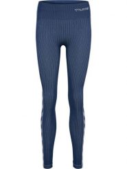 Damskie legginsy mid-rise Hummel MT Blaze. Niebieskie legginsy damskie Hummel, bez wzorów, z dzianiny. Za 194.00 zł.