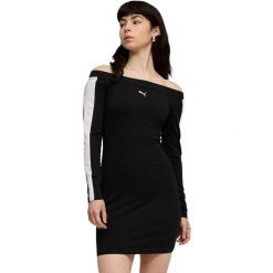 Damskie Dress Puma T7 Dress. Czarne sukienki damskie Puma, l, bez wzorów, z bawełny, sportowe, bez kołnierzyka, bez ramiączek, sportowe. Za 390.00 zł.