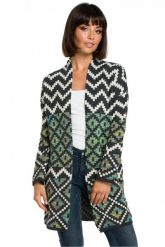 Sweter kardigan bez zapięcia w kolorowy aztecki wzór. Kardigany damskie Polskie swetry, na zimę, s, bez wzorów, z jeansu, biznesowe, bez kołnierzyka. Za 259.00 zł.