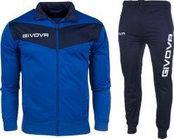 Givova Dres treningowy piłkarski komplet bluza spodnie Givova Tuta Visa Triacetato niebiesko-granatowy TR018 0204 S. Niebieskie komplety dresowe męskie Givova, m, bez wzorów, z dresówki. Za 116.01 zł.