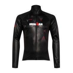 Kurtka rowerowa męska Quest Pro IRONMAN. Czarne kurtki sportowe męskie Quest, na lato, l, bez wzorów, z elastanu, bez kaptura, rowerowe. Za 329.99 zł.