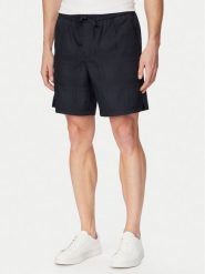 BOSS Szorty materiałowe Sandrew 50559371 Granatowy Regular Fit. Niebieskie szorty męskie Boss, bez wzorów, z bawełny. Za 599.99 zł.