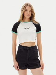 Volcom T-Shirt Alix 2 B3512506 Biały Slim Fit. Białe t-shirty damskie Volcom, m, bez wzorów, z bawełny, bez kołnierzyka, bez ramiączek. Za 99.99 zł.