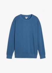 Bluza oversize. Niebieskie bluzy męskie bonprix, m, bez wzorów, klasyczne, bez ramiączek, bez kaptura. Za 69.99 zł.