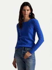 Polo Ralph Lauren Sweter 211971865006 Niebieski Slim Fit. Niebieskie swetry nierozpinane damskie Polo Ralph Lauren, xs, bez wzorów, z wełny, bez kołnierzyka, bez ramiączek. Za 929.99 zł.