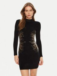 Marciano Guess Sukienka dzianinowa 5RGK67 5806Z Czarny Bodycon Fit. Czarne sukienki damskie Marciano Guess, z aplikacjami, z dzianiny, bez kołnierzyka, bez ramiączek, bodycon. Za 659.99 zł.