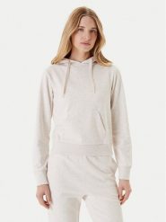 Guess Bluza O5RQ02 KCO31 Beżowy Regular Fit. Brązowe bluzy damskie Guess, m, z aplikacjami, z bawełny, bez ramiączek, bez kaptura. Za 259.99 zł.