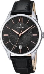 Zegarek Festina Zegarek męski Festina F20426-6 czarny. Czarne zegarki męskie Festina, bez wzorów. Za 339.00 zł.