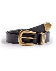 DAMSKI PASEK WRANGLER TRIPLE LOOP BELT BLACK 112344038. Czarne paski damskie Wrangler, bez wzorów. Za 99.99 zł.