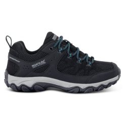 Buty damskie trekkingowe niskie z membraną Edgepoint IV. Czarne obuwie trekkingowe damskie Regatta, z materiału, bez zapięcia. Za 257.00 zł.
