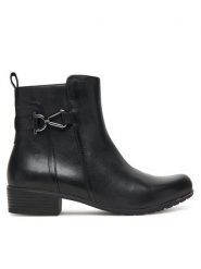 Caprice Botki 9-25403-45 Czarny. Czarne botki damskie Caprice, bez wzorów, ze skóry, bez obcasa, na płaskiej podeszwie, bez zapięcia. Za 489.99 zł.