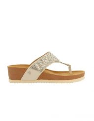 Sandały damskie Gioseppo BODMIN (71391-P-White). Białe sandały damskie Gioseppo, bez wzorów, z materiału, bez obcasa, bez zapięcia. Za 159.00 zł.