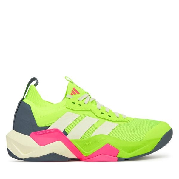 Buty na siłownię adidas. Żółte obuwie sportowe damskie Adidas, bez wzorów, bez zapięcia, na fitness i siłownię. Za 349.99 zł.