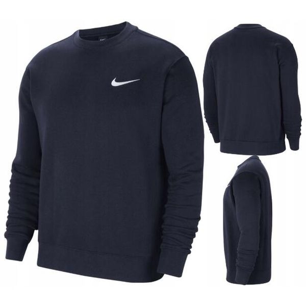 Bluza męska Nike Park 20 Fleece Crew sportowa. Bluzy sportowe męskie Nike, m, bez wzorów, bez kaptura, do piłki nożnej. Za 171.90 zł.