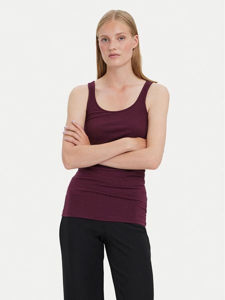 Vero Moda Top Maxi 10185110 Fioletowy Regular Fit. Fioletowe topy damskie Vero Moda, m, bez wzorów, z bawełny, bez kołnierzyka, bez ramiączek. Za 59.99 zł.