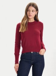 Guess Jeans Sweter W4BR83 Z3HO2 Czerwony Regular Fit. Czerwone swetry nierozpinane damskie Guess Jeans, m, z aplikacjami, z jeansu, bez kołnierzyka, bez ramiączek. Za 349.99 zł.