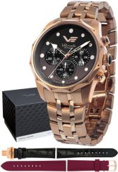 Zegarek damski Vostok Europe JS20-125B751B różowe złoto. Czerwone zegarki damskie Vostok Europe, złote. Za 2,090.00 zł.