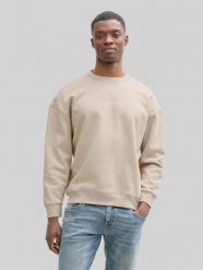 Męska Bluza Tom Tailor Relaxed Printed Crewneck Light Dove Grey 1045579 11754. Szare bluzy męskie Tom Tailor, m, bez wzorów, bez ramiączek, bez kaptura. Za 119.99 zł.