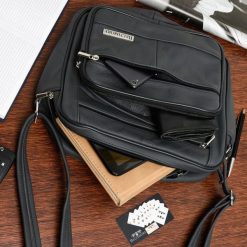 Torba męska skórzana do pracy skóra Beltimore klasyczna pojemna przez ramię. Szare torby na ramię męskie Beltimore, ze skóry, przez ramię. Za 189.90 zł.