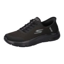 Buty sportowe Sneakersy damskie, Slip-Ins: GO WALK Flex - Grand Entry. Czarne obuwie sportowe damskie Skechers, bez wzorów, z materiału, bez zapięcia, trekkingowe. Za 384.34 zł.