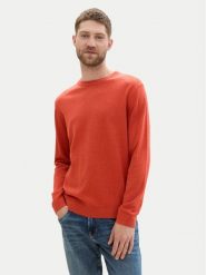 Tom Tailor Sweter 1039810 Pomarańczowy Regular Fit. Brązowe swetry męskie Tom Tailor, m, bez wzorów, z bawełny, bez kołnierzyka, bez ramiączek. Za 99.99 zł.