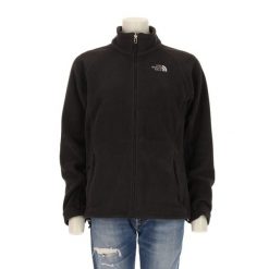 Damska czarna polarowa kurtka TNF. Czarne kurtki sportowe damskie The North Face, l, bez wzorów, z materiału, bez ramiączek, bez kaptura, trekkingowe. Za 170.36 zł.