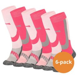 Skarpety narciarskie Xtreme, 6 par, Multi Różowy. Czerwone skarpetki damskie XTREME SOCKSWEAR, bez wzorów. Za 499.99 zł.