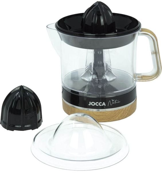 Sokowirówka Jocca Elektryczna sokowirówka do cytrusów 0.7l czarna/z drewnianymi detalami. Czarne sokowirówki Jocca. Za 117.21 zł.